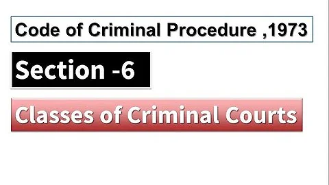 Section 6,7,8,9 of the Criminal Procedure Code, 1973- THE INITIAL SECTIONS OF CRPC.
