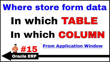 Oracle ERP 15: How to know about form tables and columns from application window