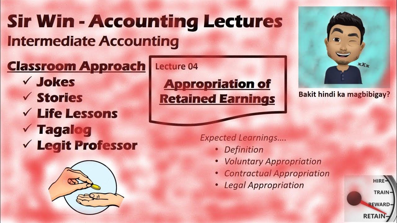Lecture 04 Appropriation of Retained Earnings. Retained Earnings