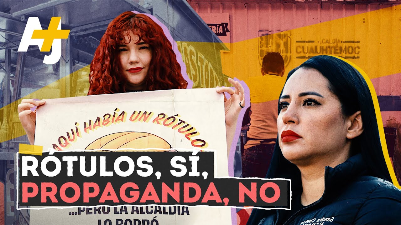 الدفاع عن اللافتات التي أزالتها ساندرا كويفاس | @ajplusespanol