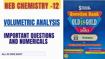 Volumetric Analysis Numerical | NEB class 12| Old is gold solved|