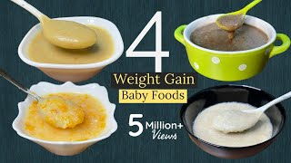4 Baby foods |Weightgain Food For 6-12 month Babies | Ragi Apple dates /Gram Banana/ Carrot Potato