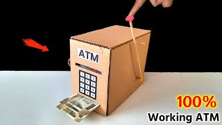 how to make a simple ATM machine | Cardboard easy atm machine | smallest working atm project