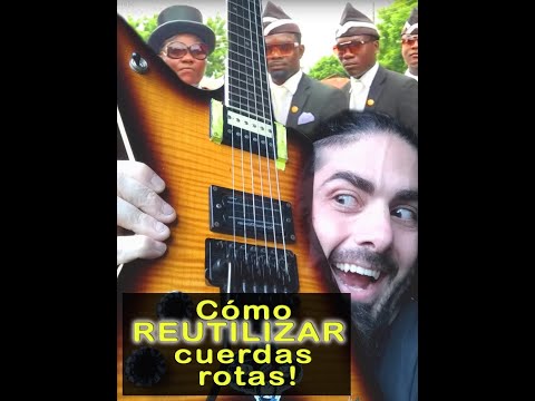 Tutorial Guitarra #05: cómo REUTILIZAR cuerdas rotas en caso de emergencia! (eng sub)