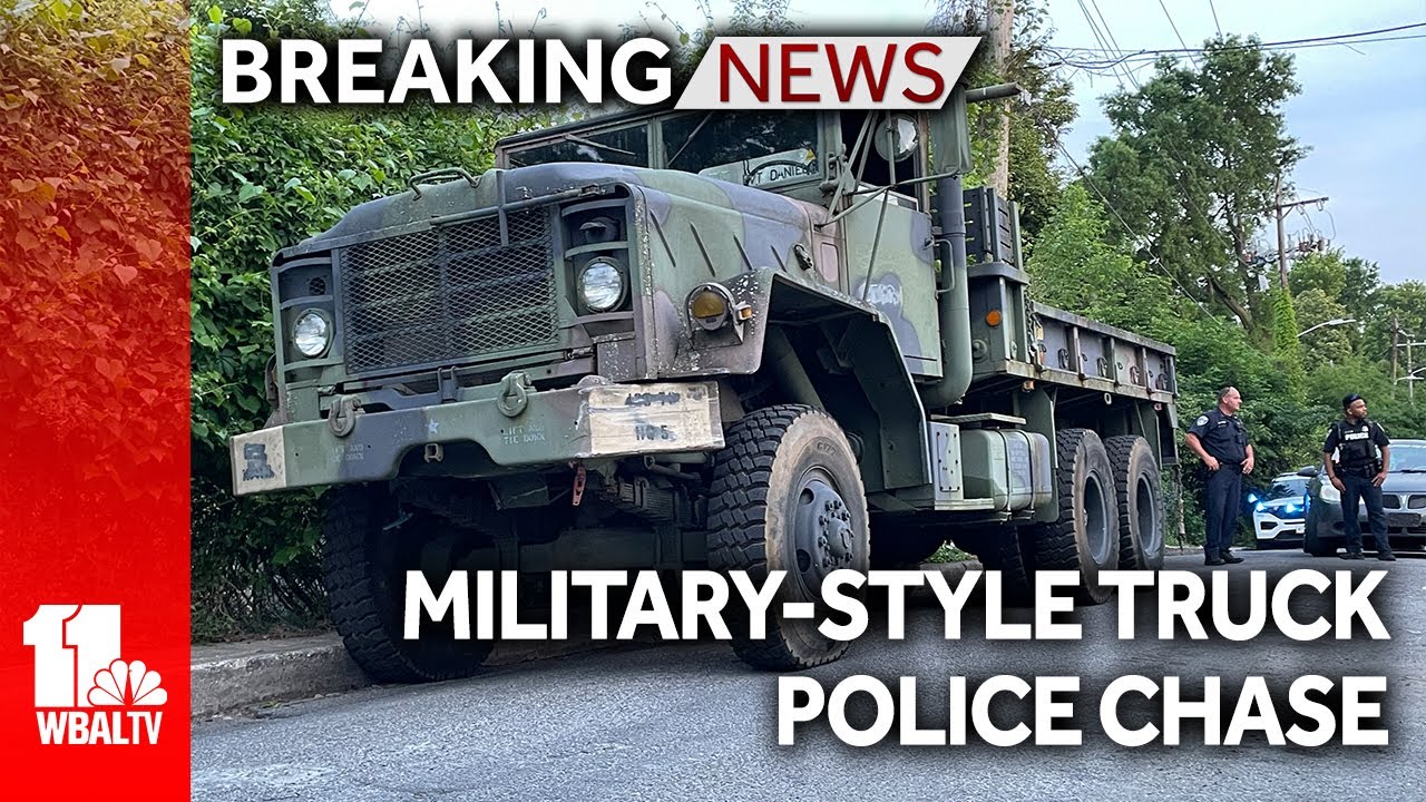 Police pursuit of apparent military truck from Harford County ends in ...