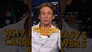 Why Jeremy Allen White always goes with flowers #storytime #jeremyallenwhite #flowers #interview