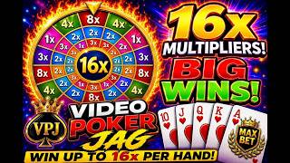 The HOTTEST Double Big Wheel Poker Session Ever! Triple Double Bonus Video Poker screenshot 3