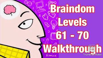 Braindom : Levels 61-70 Walkthrough (Tricky Brain Puzzles)