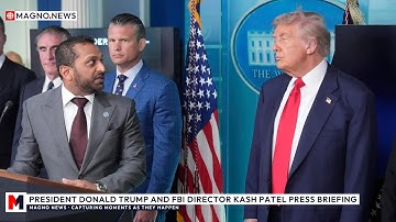 🇺🇸 President Donald Trump and FBI Director Kash Patel Press Briefing at The White House [LIVE]