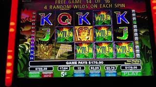 Viracocha bonus gold bonus 10 free games with 4 random wilds big win
