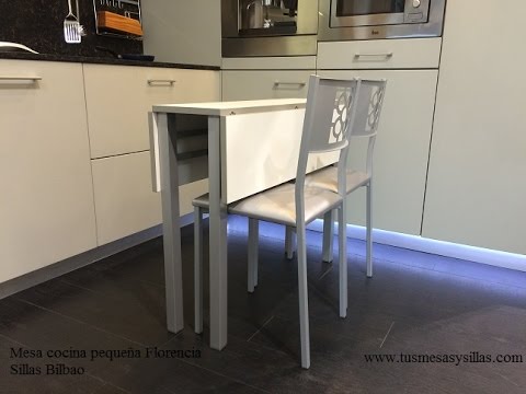 Mesa cocina pequeña extensible florencia 95x25 cm youtube Mesa de cocina plegable