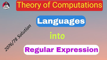 Convert Languages into Regular Expression || 2076/78 Questions ||