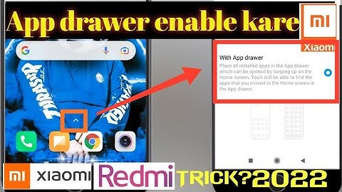 How to enable app drawer in miui11 system luncher2022 ||Swipe up to open app drawer in xiaomi mi 📱