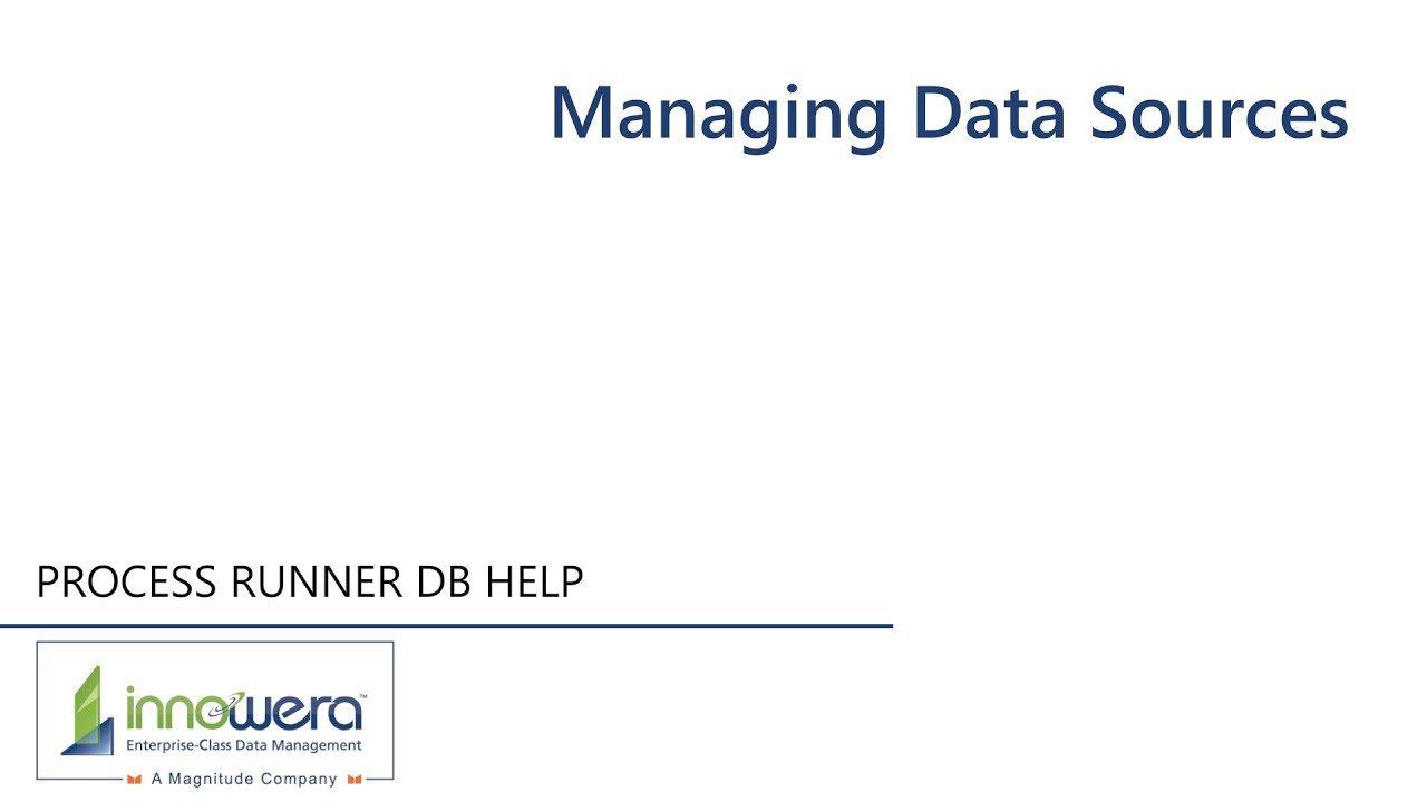 Managing Data Sources - Process Runner DB Help - YouTube