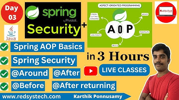 Spring AOP Tutorial | Spring AOP | Spring Security Tutorial | Spring Security | Java | RedSysTech