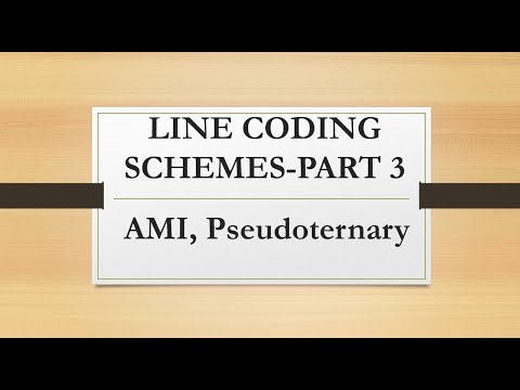 LINE CODING SCHEMES PART 3 | AMI, Pseudoternary