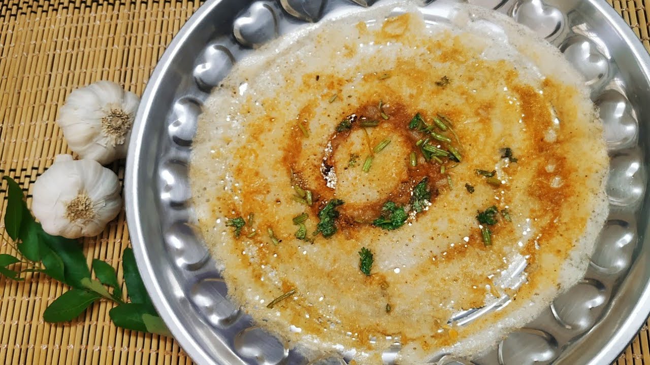 Healthy and Quick Dinner |Garlic Dosa | Poondu Kara Dosa