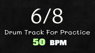 [Simple 6/8 Drum Track] 50 BPM Instead of metronome!!Please Enjoy your Practice!!