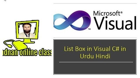 visual c# programming tutorial in urdu hindi-List Box in Visual C# Tutorial  in urdu hindi