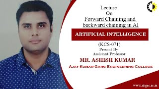 ''Forward Chaining and backward chaining in AI'' Artificial Intelligence Lecture 03 By Mr  Ashish Ku