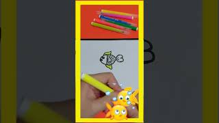 Как нарисовать Рыбку из Цифры 5 draw a fish from number 5 Золотая рыбка#shorts #sketch #fish #howto