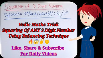 Vedic Maths Trick - Squaring Of ANY 3 Digit Number Using Balancing Technique|#Shorts By Learn-It 😊✌️