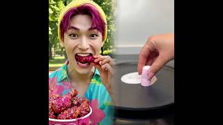 Jinu, Abby &amp; Baby Try Their Bias Hot Wings 🔥🍗 ASMR Spicy Challenge K-Pop Demon Hunters #tiktokuni