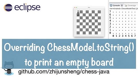 Java Chess 007: Overriding ChessModel.toString() to print an labeled empty chess board