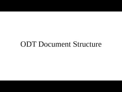 OpenOffice.org/LibreOffice ODT दस्तावेज़ संरचना