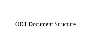 OpenOffice.org/LibreOffice ODT Document Structure