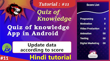 Quiz app in android studio | How to create Quiz of Knowledge creation | Update Score Data Part 11
