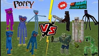 Huggy Wuggy Poppy Play Time VS NEW Mutant Creatures Add-on (1.18+) [Minecraft PE]