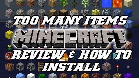 "Too Many Items" Mod Review & How to Install 1.6.2 (MAC)