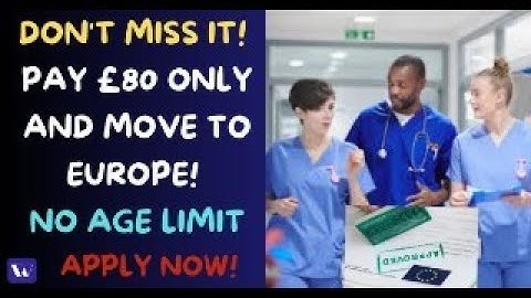 Fast way to move to europe, study & work as a healthcare worker without degree (£80 application fee)