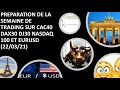 Préparation de la semaine de trading sur CAC40, DAX30, DJ30, NASDAQ100 et EURUSD (22/03/21)