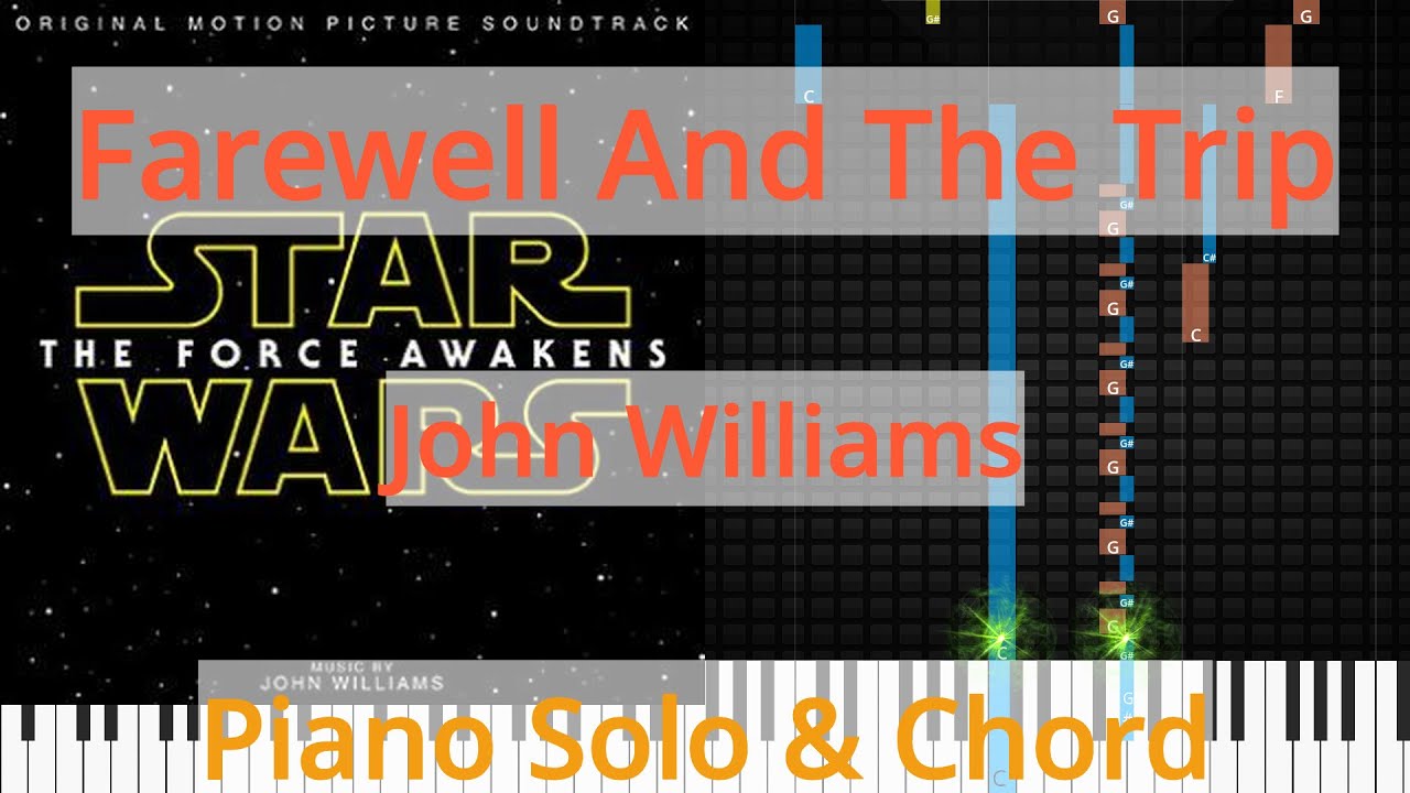 🎹Solo & Chord, Farewell And The Trip, John Williams, Synthesia Piano