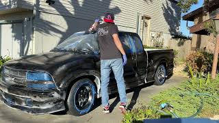 Rustoleum Turbo Spray Paint Gloss Black on a Chevy S-10 Xtreme