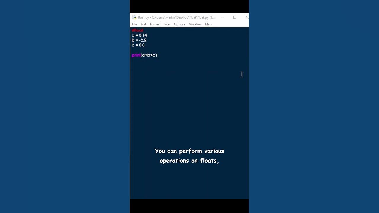 Python Basics! Floats python programming tutorial course floating
