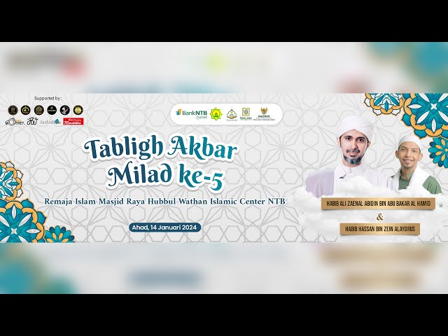 🔴LIVE! TABLIGH AKBAR HABIB ALI ZAENAL ABIDIN | ACARA MILAD KE 5 REMAJA MASJID RAYA HUBBUL WATHAN class=