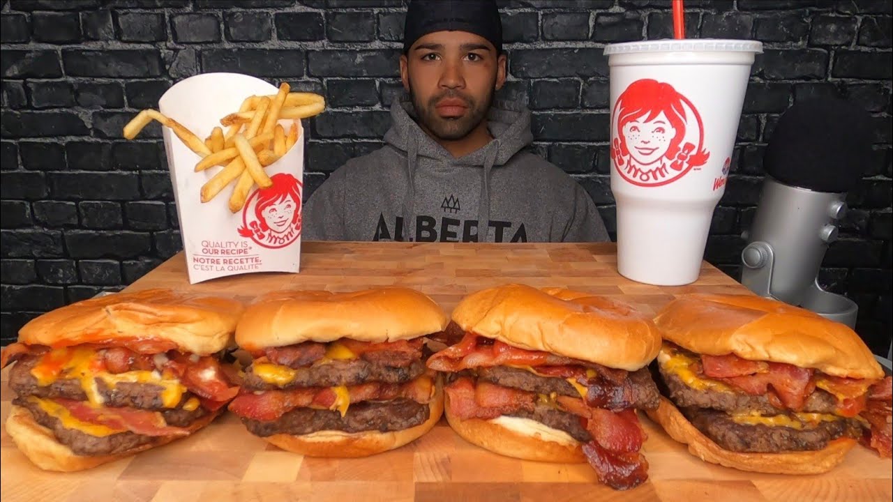 (ASMR) DOUBLE BACONATOR MUKBANG