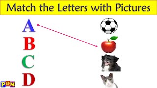 lkg class English Worksheets | Match the Letters with Pictures | English Worksheets for Kindergarten