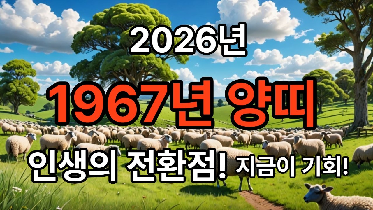 1967년 양띠 2026년 운세｜삼재의 끝자락, 조심하면 흐름이 달라집니다