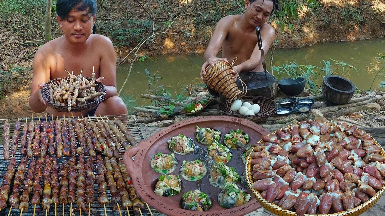 1000 chicken heart skewer   Balut eggs cooked in clay pot