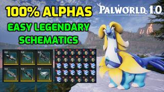 Palworld: Easy Legendary Schematic Farm! | 100% Alpha Pal Breeding