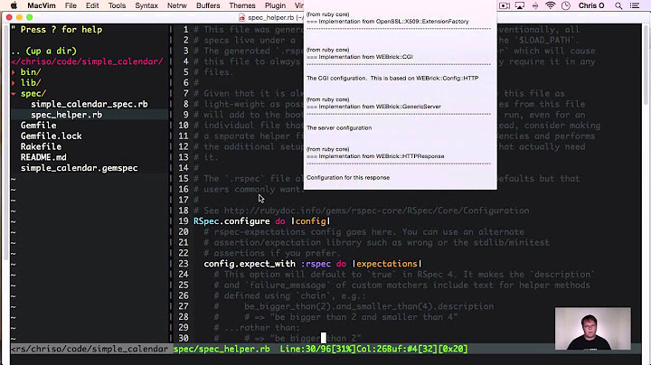 Simple Calendar Rubygem: Setting Up Rspec