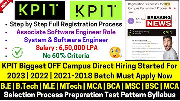 KPIT Biggest OFF Campus Direct Hiring Started 2023 | 2022-2018 Batch | 3 New Job Roles | No Criteria