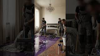 Luxury Flower Epoxy Floor Bedroom 🌸✨ #epoxyfloor #luxurydesign
