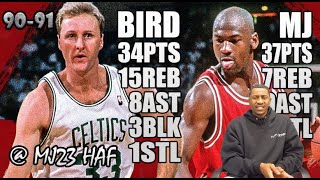 Kobe Fan reacts to Michael Jordan vs Larry Bird Highlights (1991) - 71pts, Crazy Battle! Must Watch!