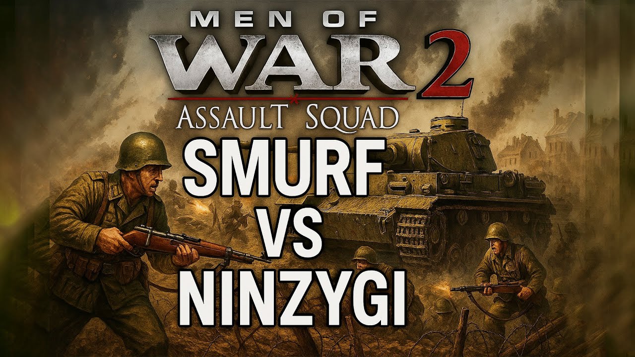 ТУРНИРЫЙ БОЙ SMURF VS  NINZYGI Men of War: Assault Squad 2