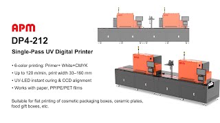 High Speed One Pass Digital Printer with 6 Heads + CCD Vision Inspection + UV Varnish